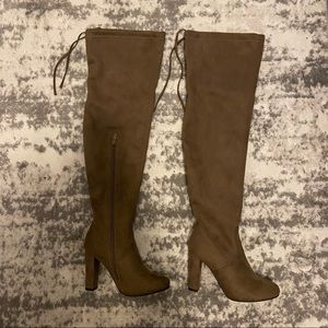 Suede Thigh High Boots